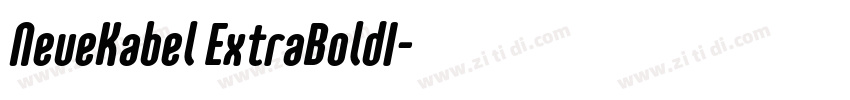 NeueKabel ExtraBoldI字体转换